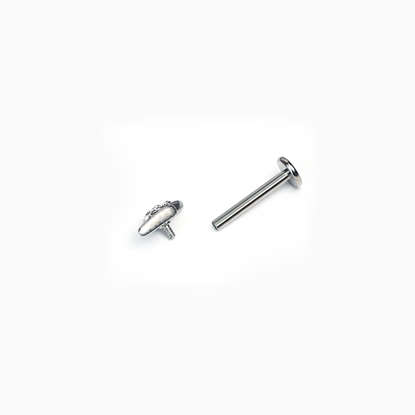Labret piercing jewelry detail image