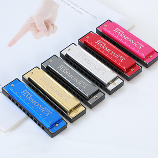 Ten-hole harmonica ten-tone metal color harmonica alloy toys professional musical instrument playing factory stall foreign trade