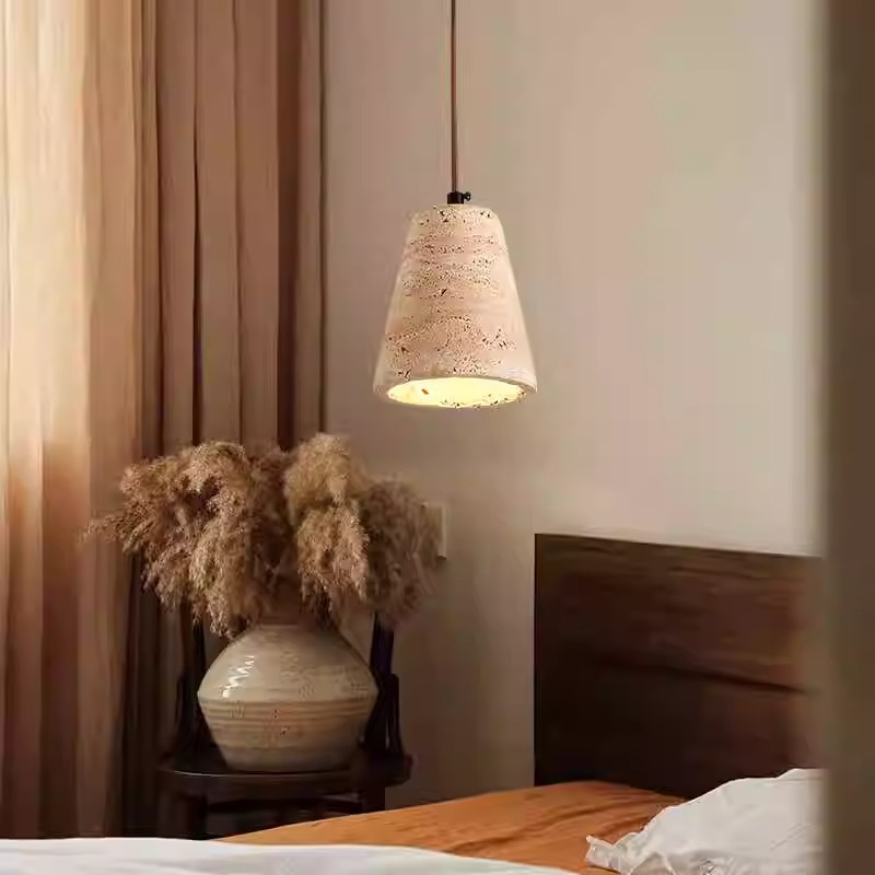 Estilo japonés de la cama de piedra Huangdong viento crema retro creativo restaurante de alojamiento lámpara de cama