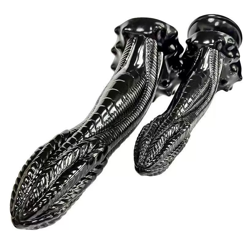  Giant pointed dildo beast-shaped animal-shaped penis black scale simulated penis one-piece generation