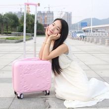 凯蒂猫行李箱女16寸拉杆箱小型韩版可爱儿童迷你登机箱旅行箱包潮