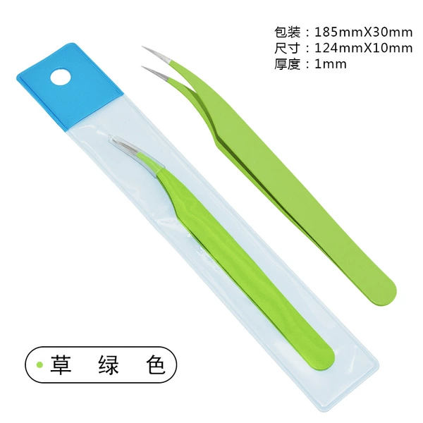 (Independent white card bag) grass green dolphin clip