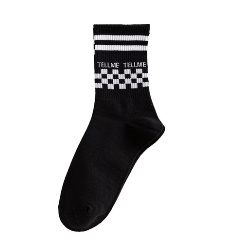 Autumn and winter pure cotton socks, men's trendy socks, sports men's socks, European and American street ins couples, women's socks, mid-calf college style