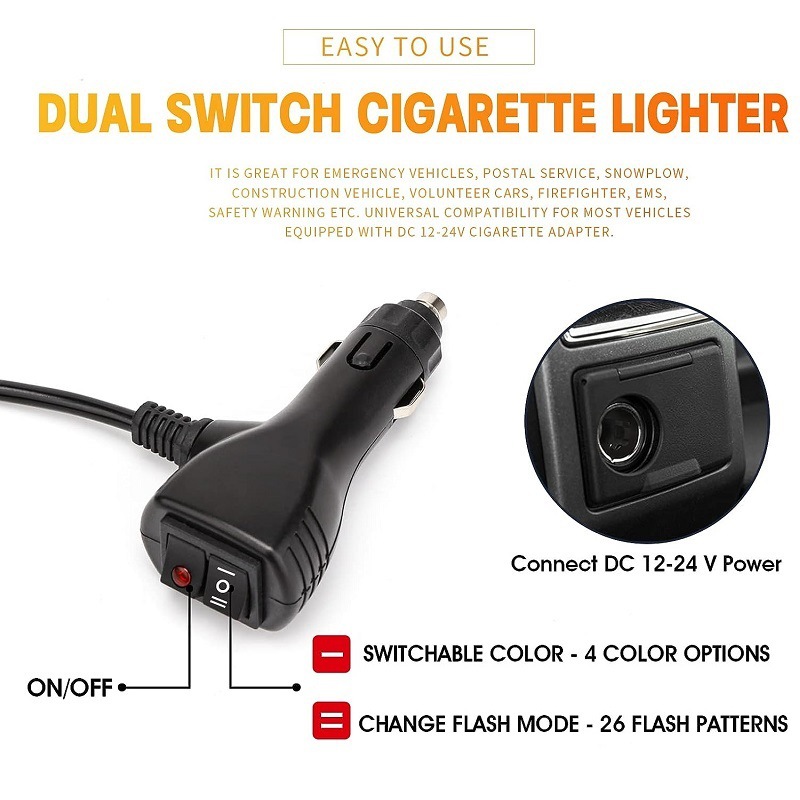 162Led Double Row Color Changing Strobe Light 360 ° Surrounding Light, Engineering Vehicle Warning Light, Ceiling Bar Light, Magnet Type