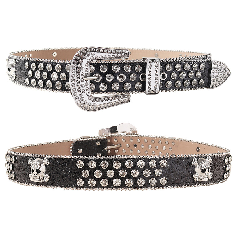 mit Pailletten-Strasssteinen, Herren-Rock-Nachtclub-Persönlichkeitsgürtel, breiter Modetrend-Punk-Internet-Promi-Gürtel für Männer_voghion.com