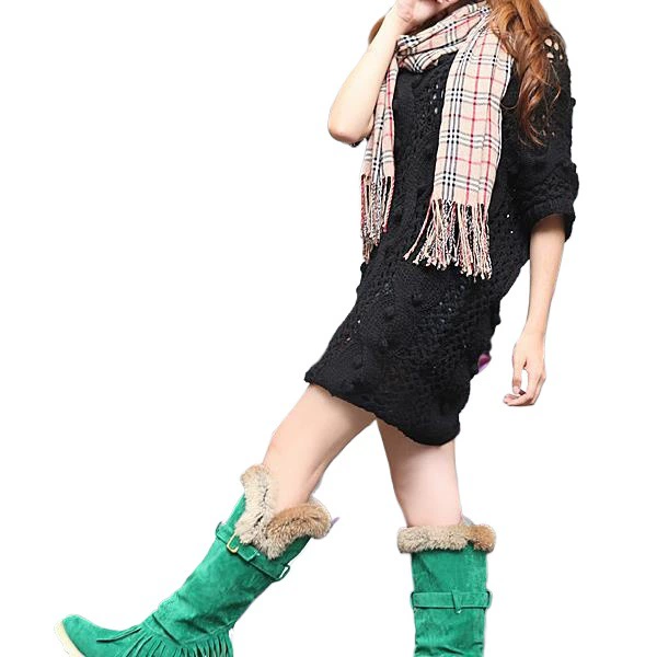 Matte high boots for leisure, plus size, wholesale