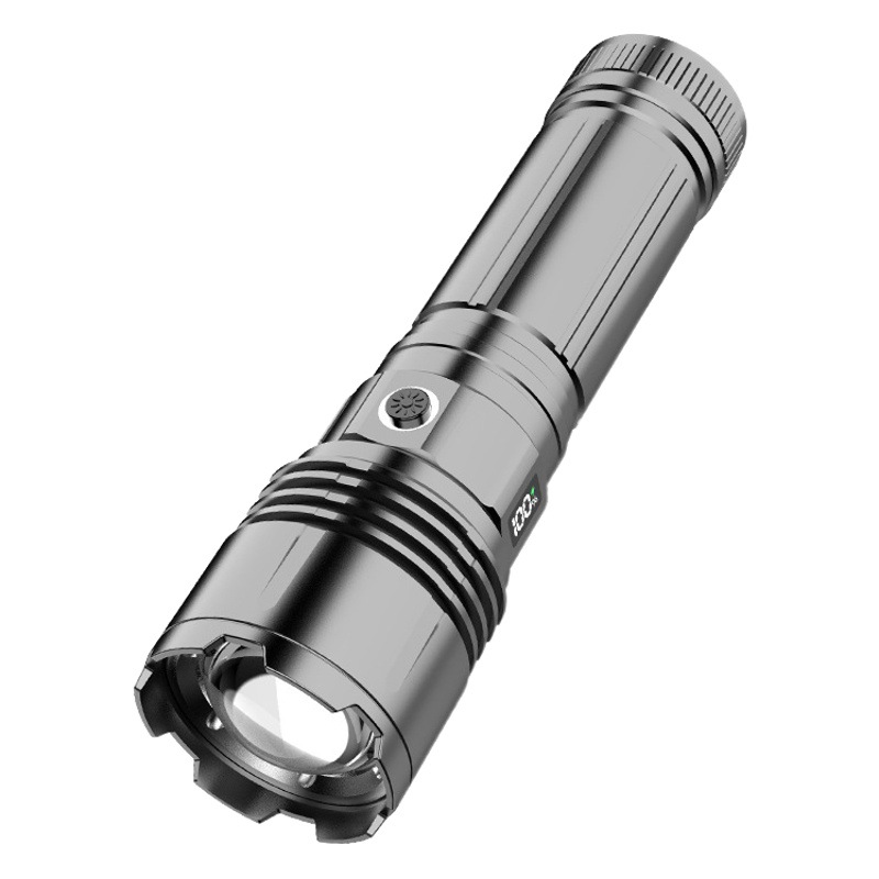Linterna láser de luz fuerte de alta potencia de zoom telescópico remoto lado de la linterna LCD pantalla eléctrica TypeC carga rápida