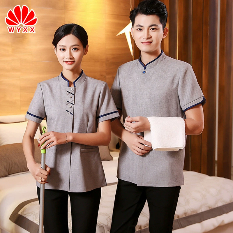 Одежда для уборки с коротким рукавом Женская рабочая одежда для гостей отеля тети Больничная собственность уборка персонала рабочая одежда дышащий костюм