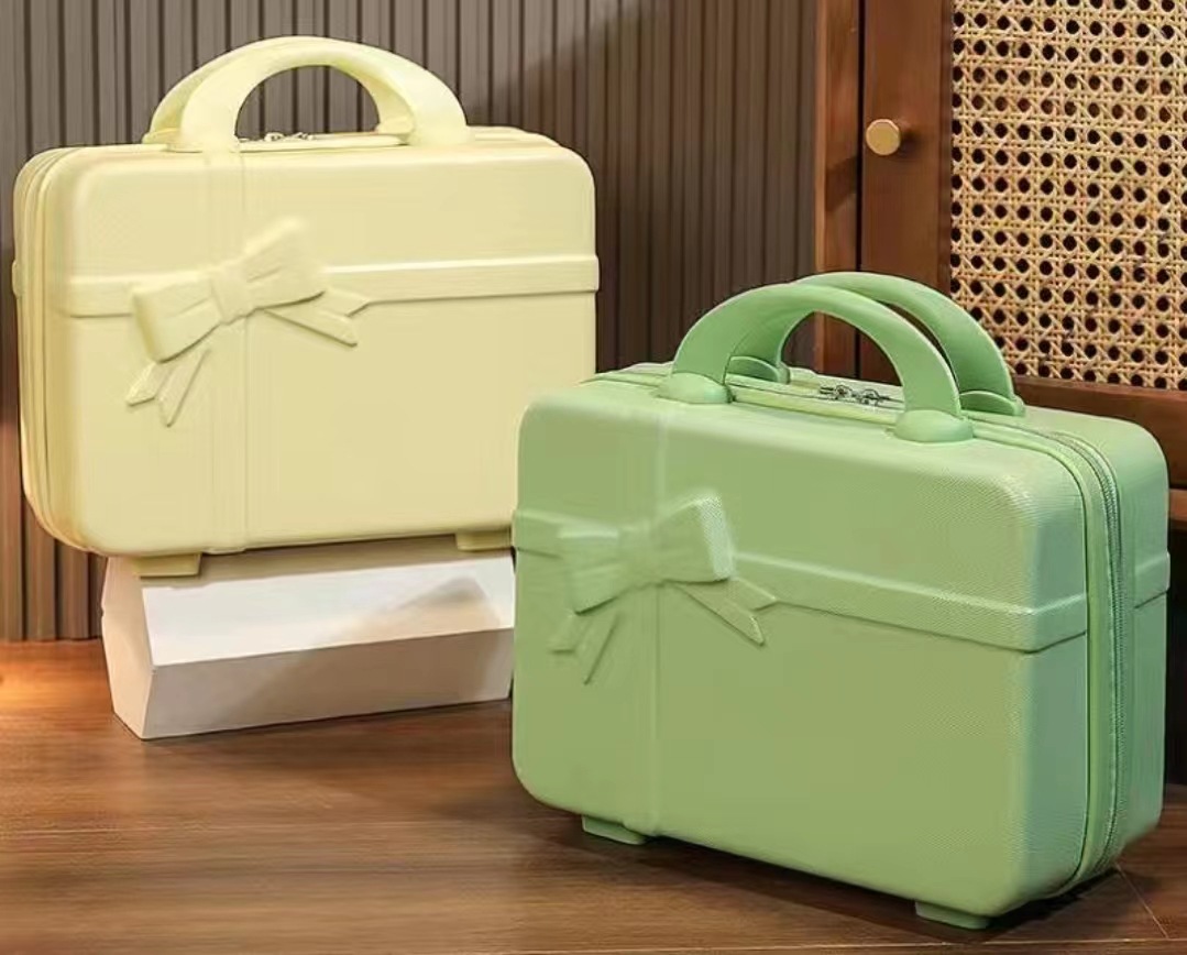 Nuevo arco caso de la maleta de equipaje caja de regalo de mano caja de cosméticos al por mayor