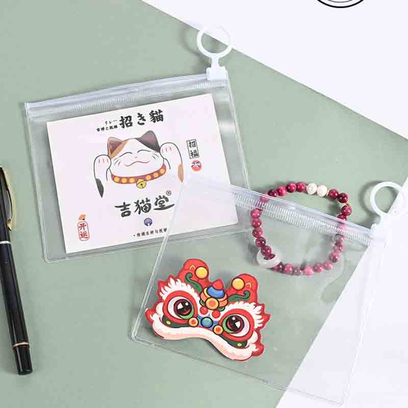 Pvc transparente bolsa de cremallera bolsa de almacenamiento de joyas Wenwan ziplock bolsa Buda cuentas pulsera bolsa de embalaje caja ciega almacenamiento image 17