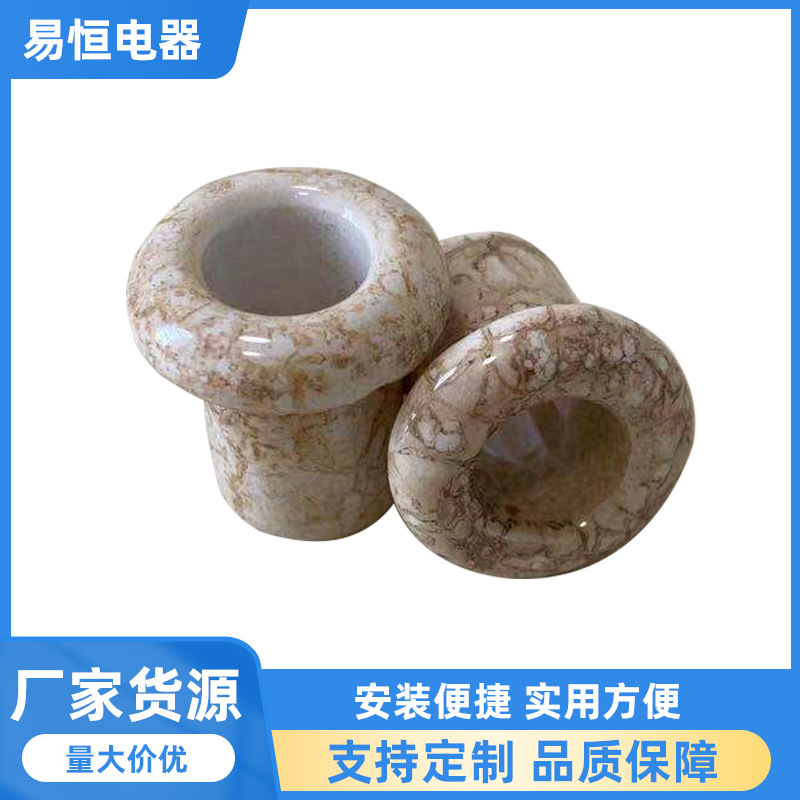 户外陶瓷绝缘子 氧化铝瓷瓶绕线柱绝缘柱街码布线轴端子厂家供应