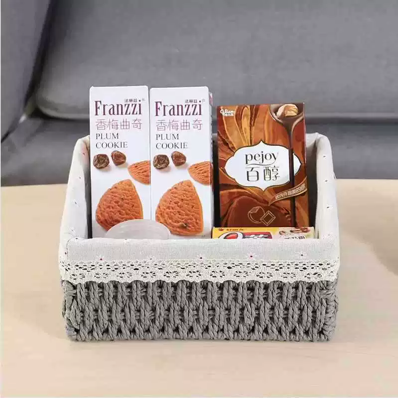 Table storage system, remote control, woven storage box