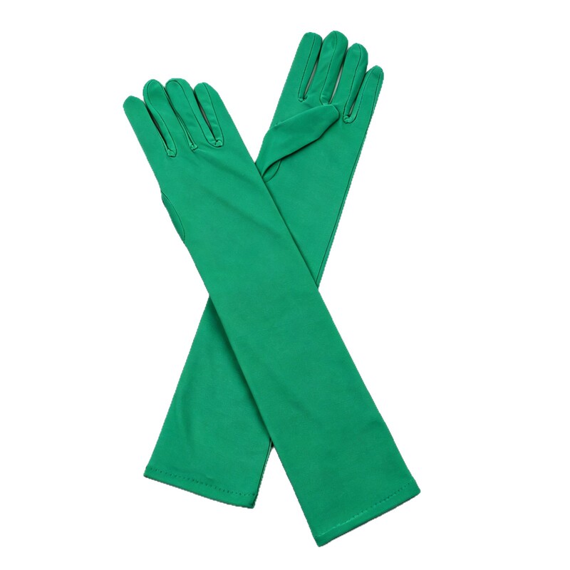 Cross-Border Milk Silk Mid-Length Gloves for Women, Breathable, High-Elastic, Sun-Protective, Dress Accessories, Wedding Stage Performance Gloves