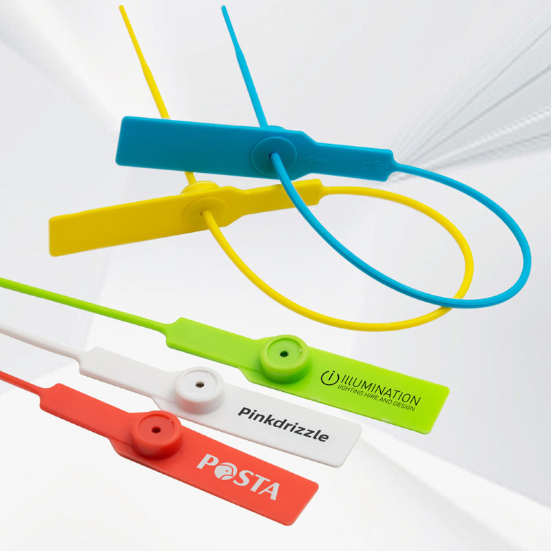 免费激光印字商品防盗防调包扣一次性塑料封条封签28cm防拆防伪