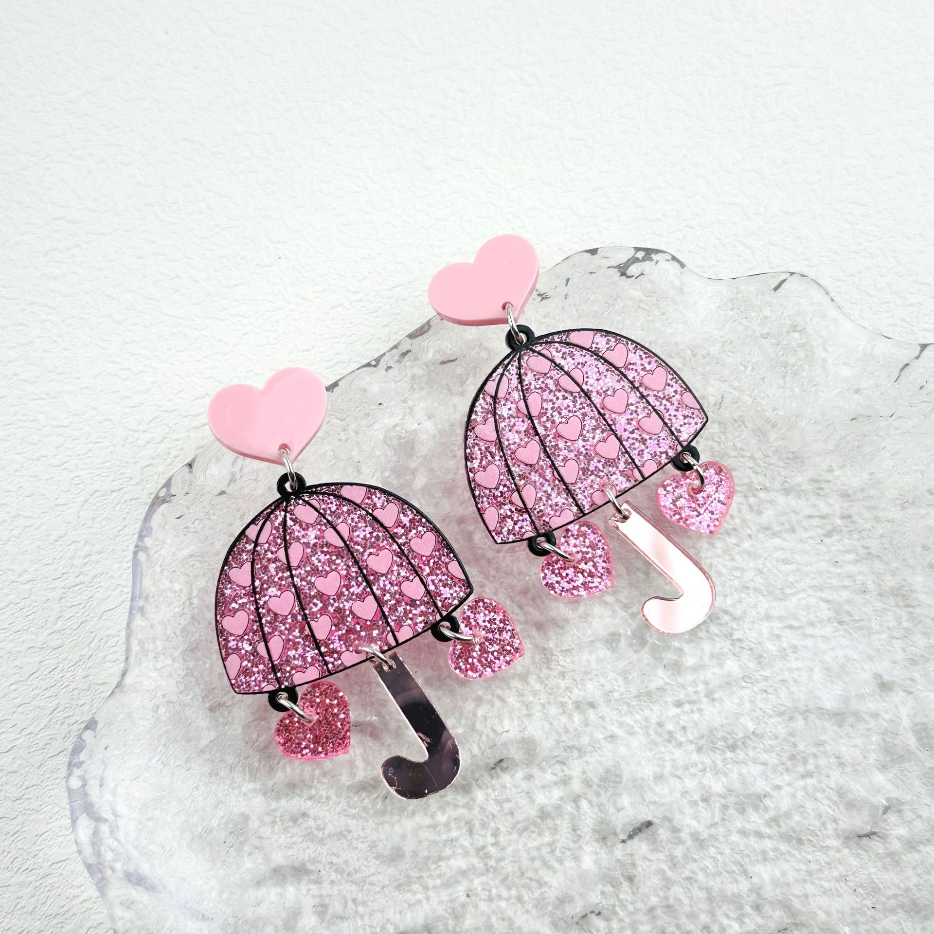 Simple Style Umbrella Arylic Women's Ear Studs display picture 1