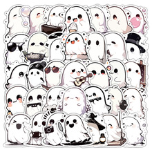 54张卡通幽灵贴纸跨境涂鸦水杯手机壳手账素材防水装饰贴画批发