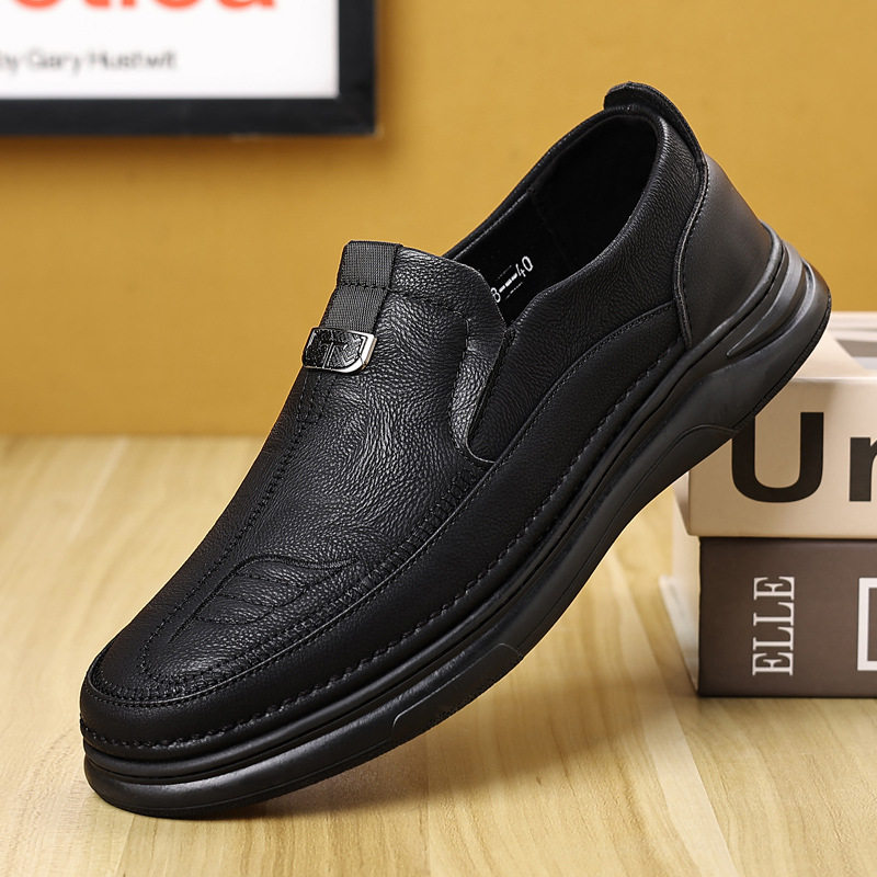 Giày lười nam da mềm mũi nhọn đế thấp chống trượt, kiểu mới phong cách casual — 998