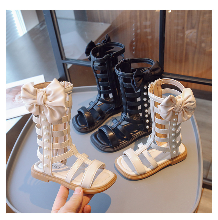 Sandali da ragazza alti Top romani 2023 estate nuovi bambini bambine moda scarpe da principessa bambini grandi_voghion.com