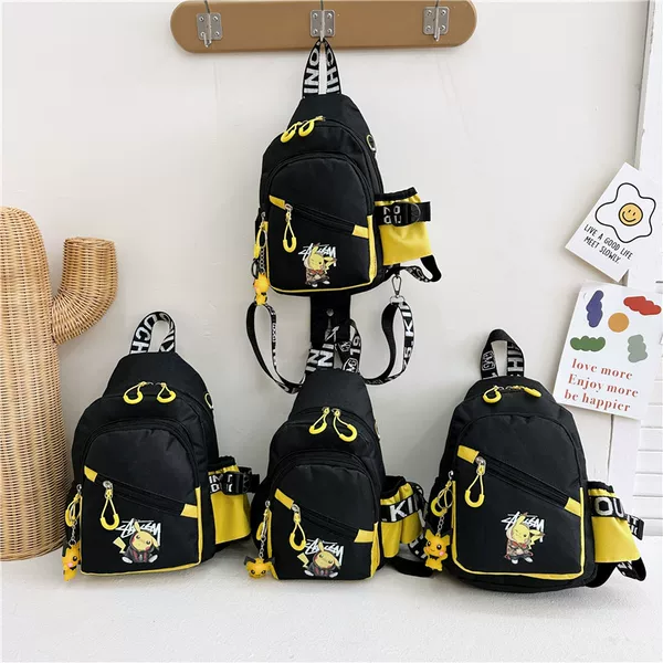 New Style Children's Bag for Boys and Girls, Fashionable Travel Casual Backpack, Cute Cartoon Large-Capacity Chest Bag