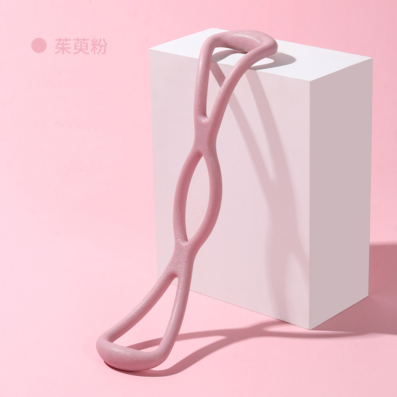 Amazon 8-word dispositivo de tensión de fitness en casa banda elástica femenina hombro abierto cuello belleza espalda yoga estiramiento equipo cuerda de ocho palabras