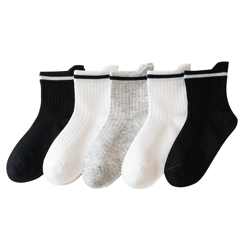 Children's summer breathable knee socks for elementary school students, absorbs sweat and smell, mid-length