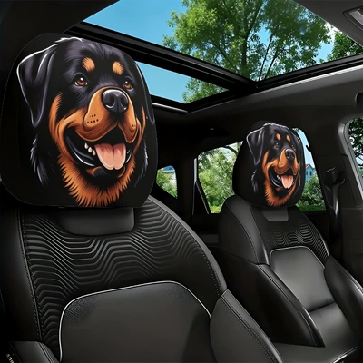 Image Production, Temu Amazon — Universal seat cover - rottweiler-double-sided-printing-2-pack