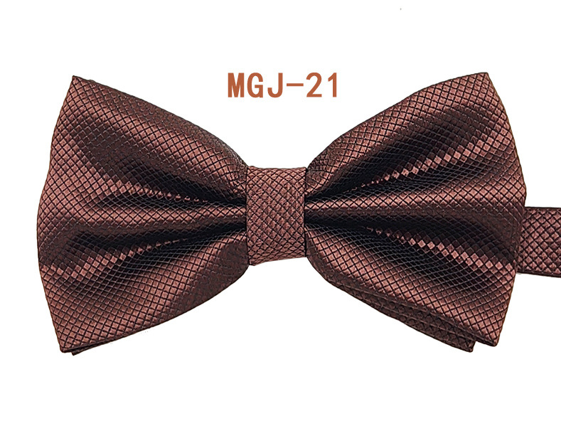 Pajarita negra de color sólido para hombre British Cube Spot Venta al por mayor Ropa formal Boda Doble pliegue Doble lazo de doble capa 27 colores