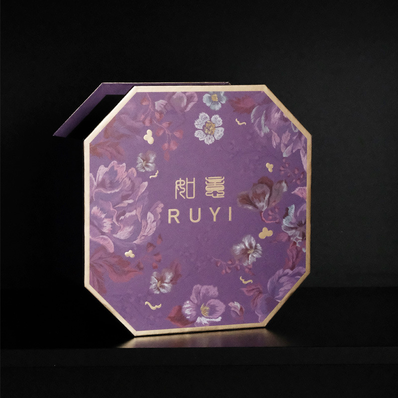2026 Año Nuevo estampado redondo abrazar barril caja de regalo de barril de regalo de Año Nuevo estilo chino de flores de flores de barril de regalo