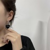 Fashionable retro earrings with letters, removable accessory, Korean style, simple and elegant design