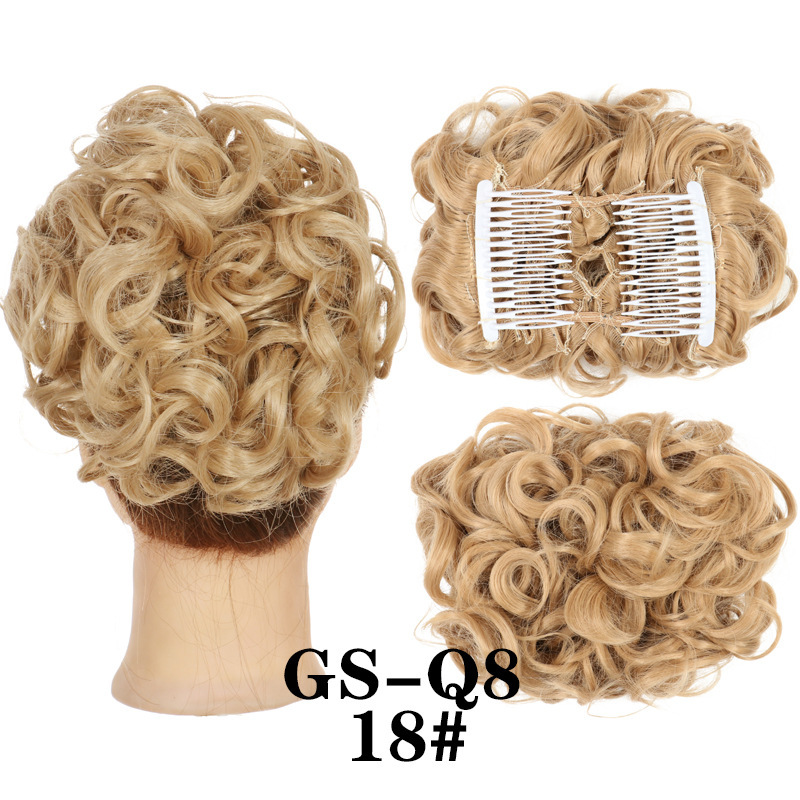 Transfronterizos europeos y estadounidenses rizos brotes de cabello al por mayor mujeres rizos ondas chinas retro flores brotes de caballo cabello de pino peluca