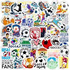 50 グラフィティサッカーステッカーワールドカップサッカースターチーム防水粘着ステッカーボーダーレストエミュステッカー