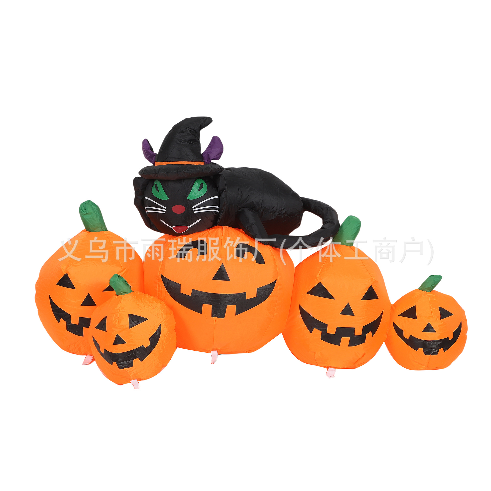Modelo de aire de Halloween transfronterizo calabaza gato fantasma modelo de aire decoración fábrica de aire de Halloween inflado modelo personalizado