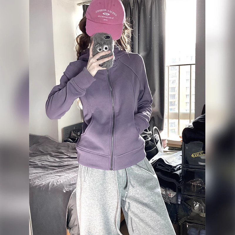 山东即墨卫衣上衣正肩收腰2025新款美式慵懒秋季显瘦卫衣外套女|undefined