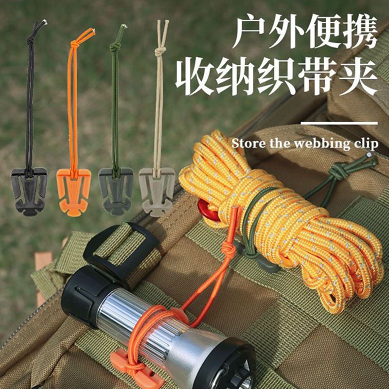 Manufacturers supply triangle buckle with elastic rope hanging buckle storage ribbon clip