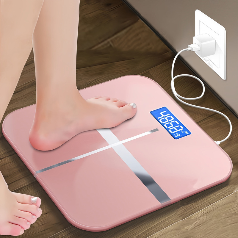 Home-Use Rechargeable Electronic Scale, Accurate Weighing, Tempered Glass, Durable, Precise Data Measurement Home-Use Rechargeable Electronic Scale, Accurate Weighing, Tempered Glass, Durable, Precise Data Measurement
