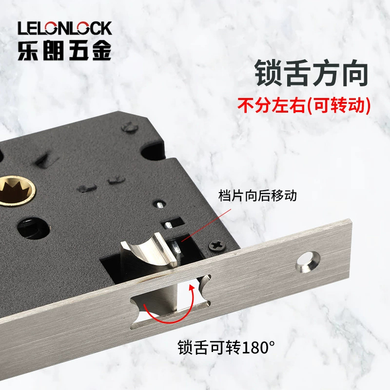 Cerradura antirrobo estándar europeo personalizada 85 cerradura triangular cerradura de madera interior cerradura mecánica de acero