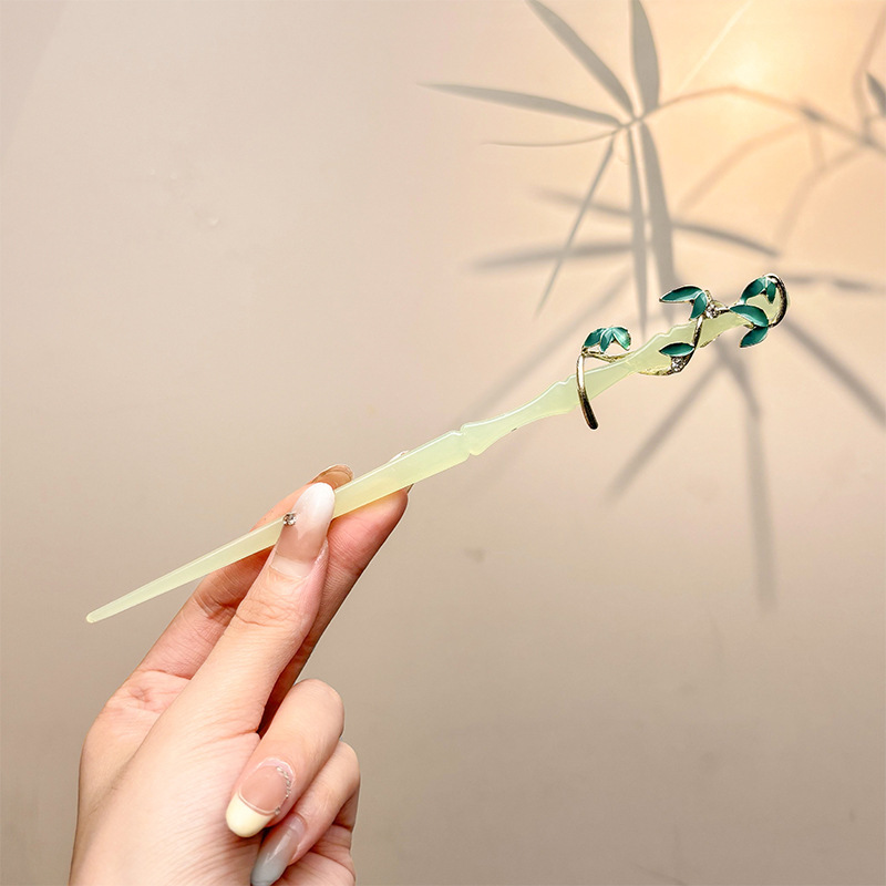 古风西湖会发光的宫灯发簪女金属灯笼发髻凉亭盘发簪子中秋节头饰|undefined