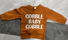 亚马逊新品上市男女童感恩节字母印花长袖卫衣-棕黄色厂家直销