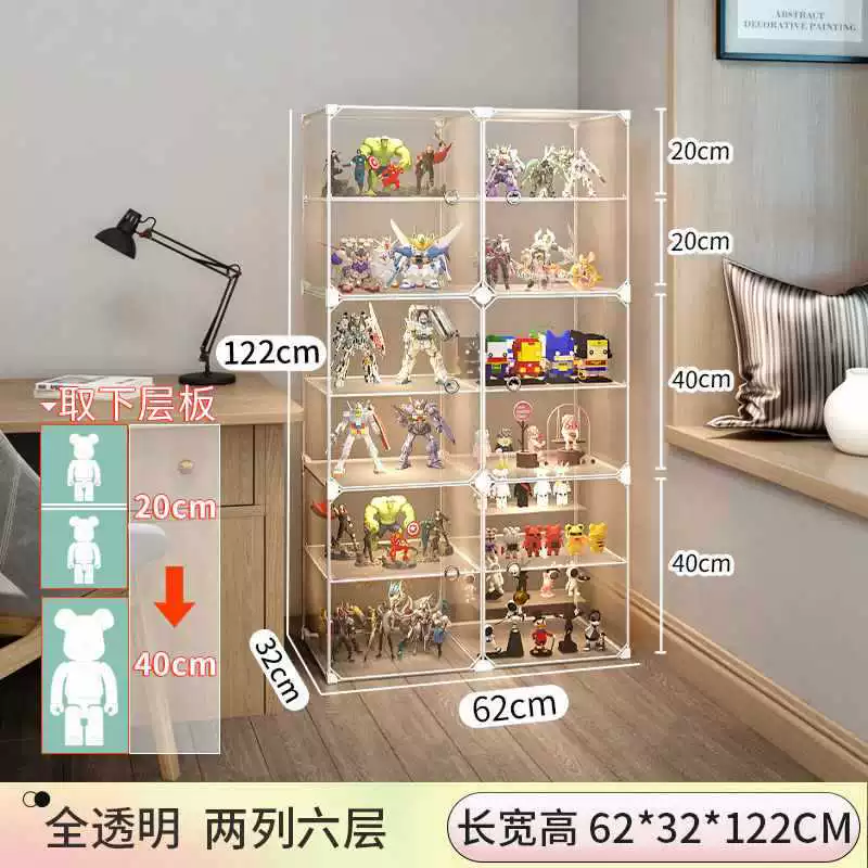 Display Stand (Lego) Acrylic Minifigure Storage Box, modular transparent organizer, multiple layer options
