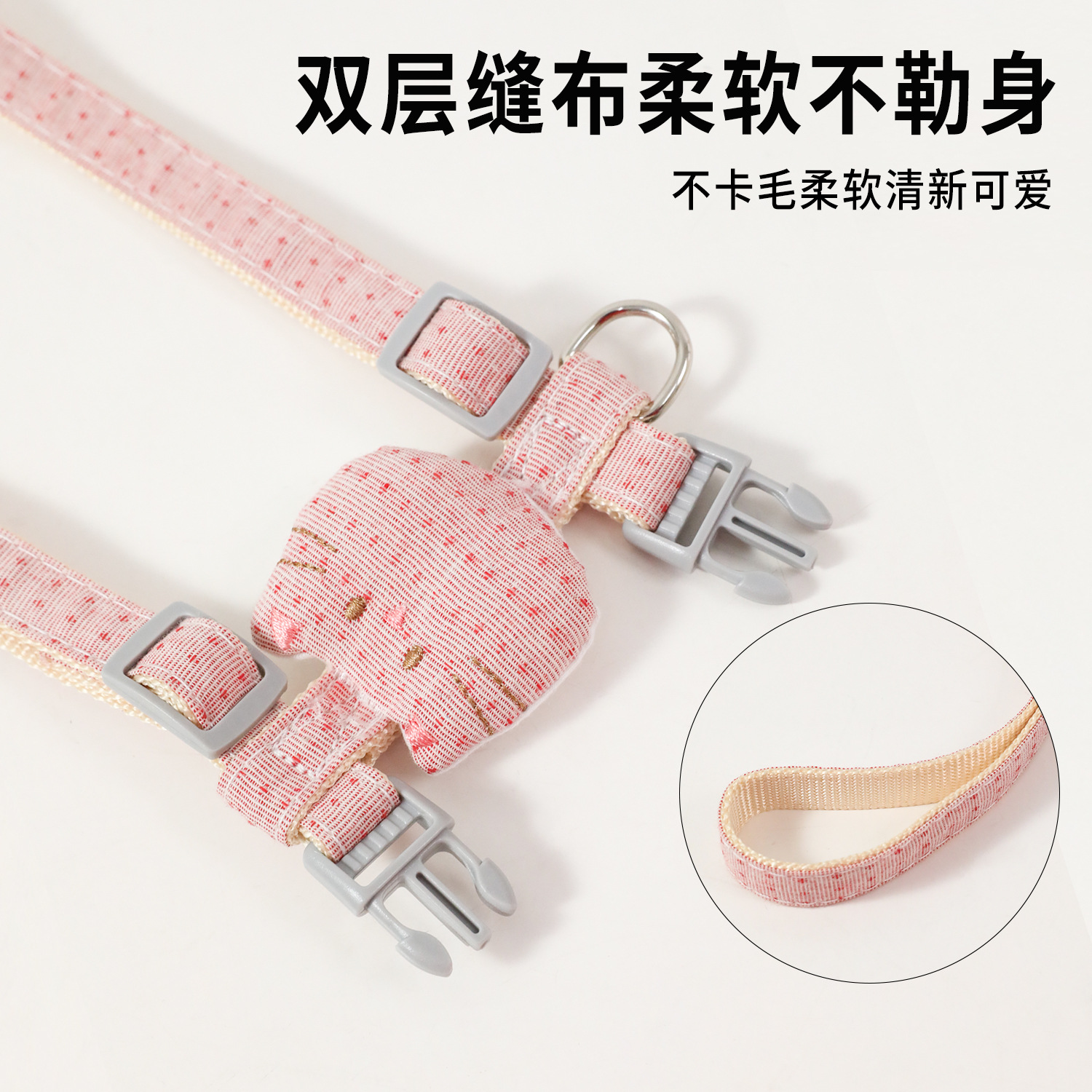 Fábrica al por mayor Hawo simple cáñamo llano punto cabeza de gato en forma de I correa de pecho hebilla cinturón de tracción suministros para mascotas