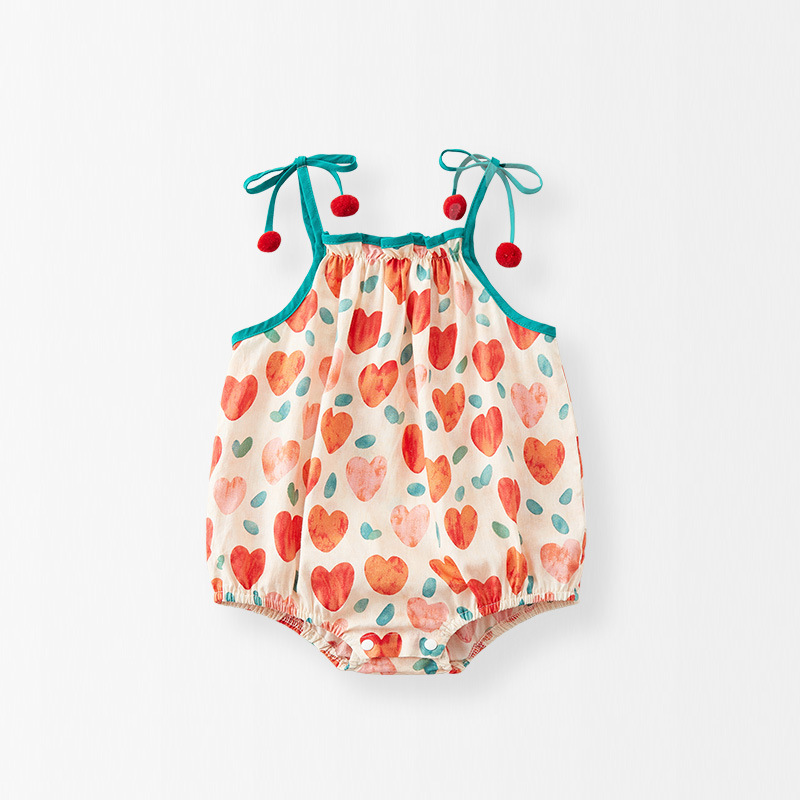 Baby Summer Clothing, Thin Romper for Infants and Toddlers, Baby Girl One-Piece Crawling Suit, Full-Month Romper, Summer Hot-Selling Item