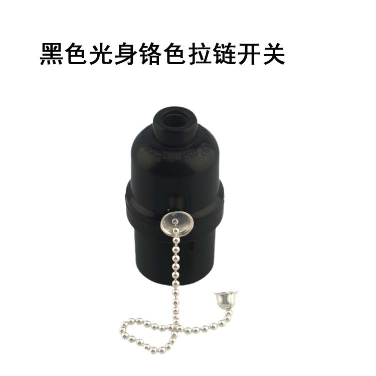 Interruptor cromado negro desnudo zipper