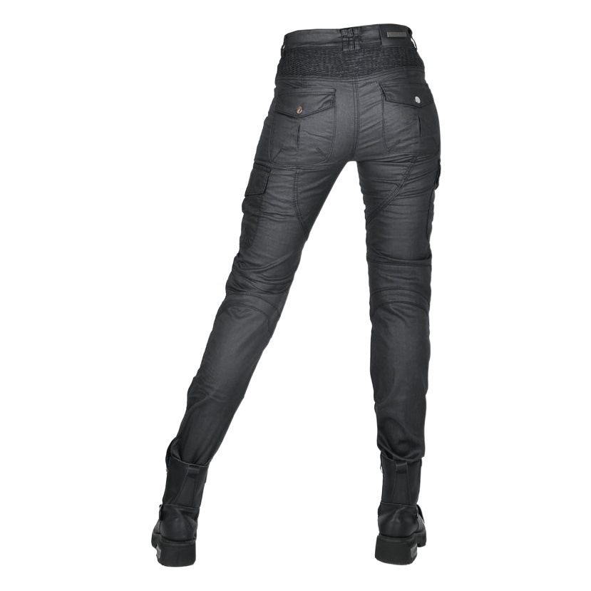 VOLERO woradium Gong pantalones vaqueros de la motocicleta de las mujeres de la vendimia pantalones de motocicleta multi-bolsa de herramientas casuales pantalones de montar