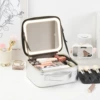 Small retroreflective mirror, LED fill light