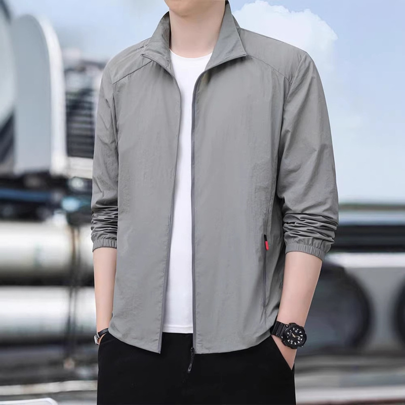 Ice Silk Quick-Drying Sun Protection Clothing for Men, Summer Thin Stand-Up Collar Jacket, Breathable Outdoor 2026 New Men's Sun Protection Clothing