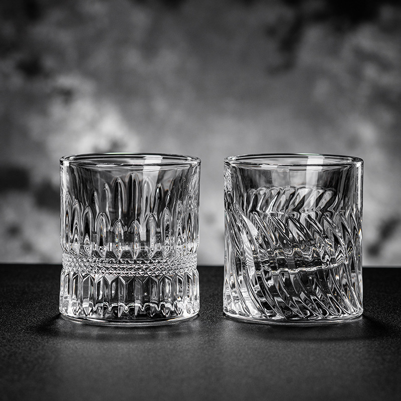 Tazas de whisky de alto nivel tazas de vino de fondo grueso tazas de hockey tazas de vidrio grueso tazas clásicas tazas de cóctel tazas de mezcla