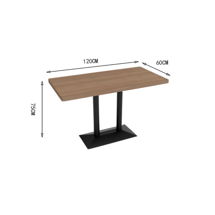 Sofá de tarjeta de restaurante, té de leche, dulces, mesa y silla de comedor, sala de té, asiento de recepción doble personalizado contra la pared