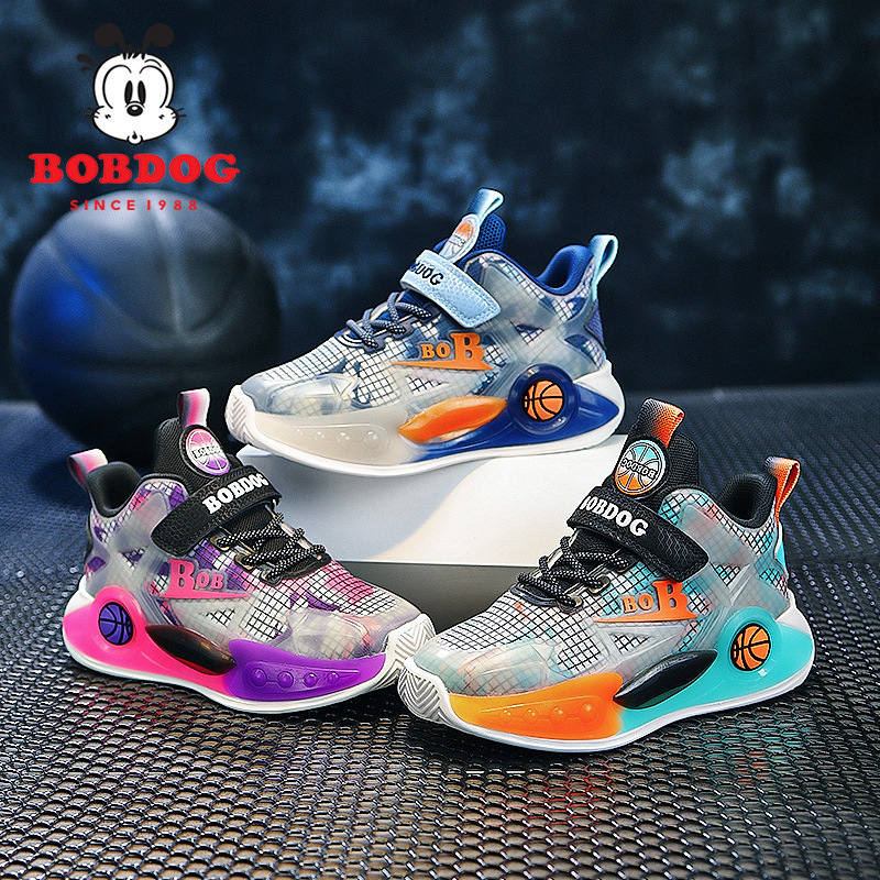 Åndbare børnesportssko med fluorescerende mesh_voghion.com