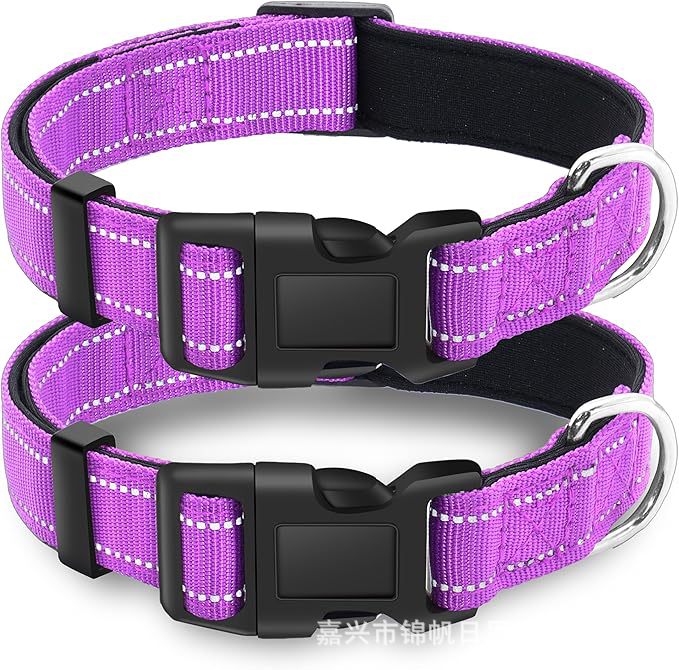 Fabricante collar para mascotas collar para perros juego de correa de nailon reflectante ajustable juego de collar para perros