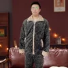 B002-Green gray tortoise velvet zipper men's cover